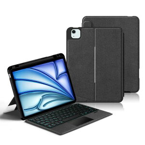 �c/���u���Ή� iPad Air 11�C���` (M4/M3/M2, 2026/2025/2024) / iPad Air ��5/4���� 10.9�C���`�L�[�{�[�h�P�[�X �^�b�`�p�b�h �o�b�N���C�g�t�� �}�O�l�b�g�� iPadPro11 ��4/3/2/1����