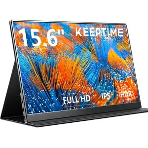 KEEPTIME ���o�C�����j�^�[ 15.6�C���` 1920*1080 ���o�C���f�B�X�v���C �|�[�^�u�����j�^�[ IPS�t���p�l�� ������� ���^ �y�� �}�O�l�b�g�ی�J�o�[�t�� USB Type-C �~�jHDMI