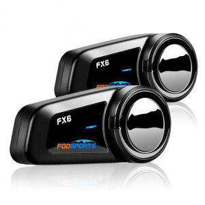 FODSPORTS �o�C�N �C���J�� FX6 6�l�����ʘb FM�t�� �ʐM�������A ���̃C���J���Ɛڑ��\ CVC�m�C�Y�y�� HI-FI���� �C���J���o�C�N�p 20H�A���g�p�\ 1000�ʐM���� Bluetooth5.0�C���J�� �o�C�N�p�ʁc