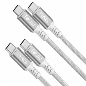 Faodzc 240W Type-C �P�[�u�� 1.8m 2�{�Z�b�g PD3.1�Ή� �}���[�d ���ϋv�i�C�����҂� �f���h�~ USB-C to USB-C (iPhone 16/15 Pro Max, MacBook Pro, iPad, Galaxy