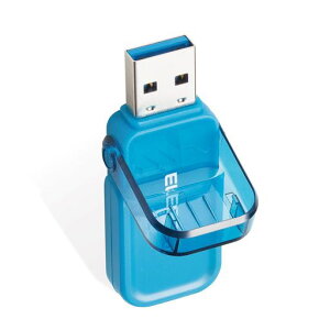 �G���R�� USB������ 64GB USB3.0 3.1 (Gen1) �Ȃ����Ȃ��L���b�v �u���[ MF-FCU3064GBU