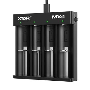 XTAR MX4 �d�r�[�d�� 1.5V���`�E���d�r�ƃj�b�P�����f �P3�E�P4�[�d�r 3.2V LiFePO4��3.6/3.7 V���`�E���d�r10440/1450/18650/20700/21700����ޓd�r���[�d�\