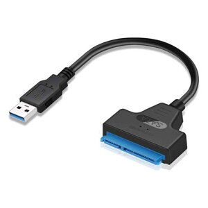 FineGood SATA USB�ϊ��A�_�v�^�[ 2.5/3.5�C���`SSD /HDD�p SA TA�P�[�u�� �R���o�[�^�[ 5Gbps �����]�� SATA USB3.0 �R���o�[�^�[ USB3.0 2TB SSD/HDD �O�t�� �ϊ� �R�l�N�^