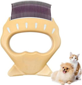 犬 猫用ブラシ 猫用ブラシ 短毛用 E1 抜け毛取り 静電防止 毛並みを整える 犬猫用櫛 高級 猫 犬兼用 長毛短毛兼用 (パープル)