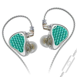 KZ ZAS Pro �L���C���z�� �}�C�N�t�� �J�i���^ �n�C���]�Ή� �����Č� ���j�^�[�C���z�� �Տꊴ����T�E���h �ő�37dB�Չ� 8���ԉ��K���� ���y�E�f��E�Q�[���Ή� 3.5mm (�V���o�[, �}�C�N�t��)