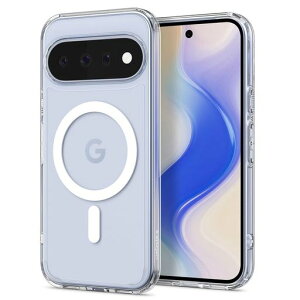 Spigen �yMagsafe�Ή��E���ϒx���z for Pixel 11 �P�[�X �E���g���E�n�C�u���b�h�E�}�O�t�B�b�g (�N���A�E�z���C�g)
