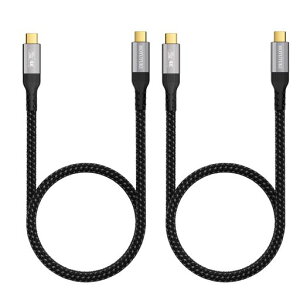 usb c �P�[�u�� 60cm �Z���^�C�v (0.6m+0.6m)Thunderbolt4/3 �Ή� USB3.2 Gen2X2 typec 20Gbps �����f�[�^�]�� 100W PD �}���[�d 4K@60Hz �f���o�� �^�C�vc �P�[�u��