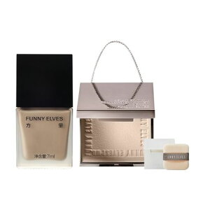 Funny Elves mini set �g�ݍ��킹���i �����O�E�F�A �t�@���f�[�V����+�\�t�g�}�b�g�v���X�g�p�E�_�[ �t�@�j�[�G�����X ���� (F01���C�g�x�[�W��(����������), 7ml+3.5g)