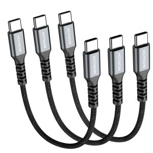 HOTNOW �Z�� USB C-USB C�P�[�u�� 0.15 m 3�{�A15 cm USB Type C 65 W�}���[�d�P�[�u�� �݊��� �T���X��iPhone 17 16 15�AGalaxy S25 S24 S10 S9 S8�ANote 20/10