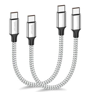 GHNTJAP USB C to USB C �P�[�u�� 0.2M 2�{�Z�b�g Type C �P�[�u�� �Z�� PD 60W�}���[�d USB2.0�f�[�^�]�� �i�C���� iPhone17/16/15�AGalaxy�AiPad�AMacBook