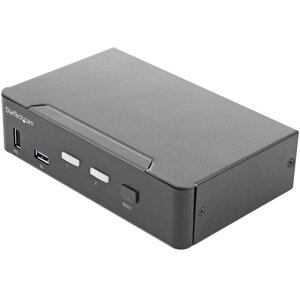 StarTech.com 2�|�[�gHDMI���j�^�[1��Ή�KVM�X�C�b�`/HDMI 2.0 (4K60Hz�AHDR) �Ή� PC�ؑ֊�/2�|�[�gUSB 3.0�n�u(5Gbps)�A4�|�[�gUSB HID�A�I�[�f�B�I�|�[�g����/�z�b�g�L�[ & �����{�^���ؑ�