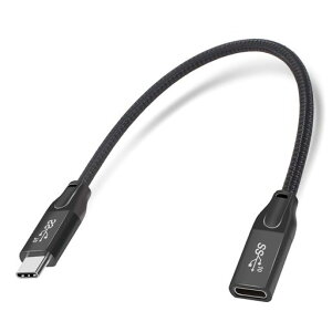 Mauknci USB 3.1 Type C �����P�[�u�� Gen2 10Gbps 5A�}���[�d 0.3m USB C �I�X to USB C ���X �����R�[�h �r�f�I/����/�f�[�^�]���ɑΉ�