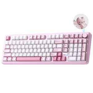 YUNZII B98 PRO QMK/VIA ���C�����X ���J�j�J�� �Q�[�~���O�L�[�{�[�h �e���L�[�t�� 96%���C�A�E�g �����L�m�u�t�� BT/2.4G/USB-C�ڑ� �����ς݃X�C�b�` �z�b�g�X���b�v�Ή� �J�X�^���K�X�P�b�g RG�c