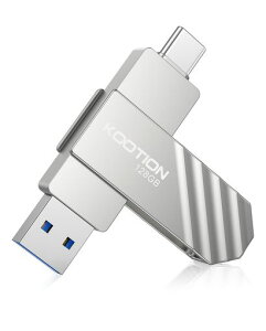 KOOTION USB������ 128GB �^�C�vC �t���b�V���h���C�u 2in1 Type-C + USBA(USB3.2 gen2) �X�}�z������