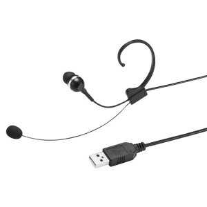 �T�����T�v���C(Sanwa Supply) USB�w�b�h�Z�b�g �L�� �Ў��C���C���[�^�C�v �y�� Skype Zoom Teams�Ή� MM-HSU04BK