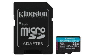Kingston 128GB microSDXC Canvas Go Plus Gen4 200MB/�b A2 U3 V30 �A�_�v�^�t�� SDCG4/128GB