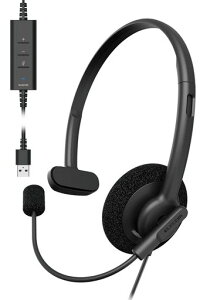 �G���R��(ELECOM) �w�b�h�Z�b�g USB�ڑ� �f���A���}�C�N�m�C�Y���_�N�V���� �}�C�N���E�g�p�\ �y�� �~���[�g�E���ʒ��ߕt�� USB-A �Ў� �u���b�N HS-HP102UNCBK