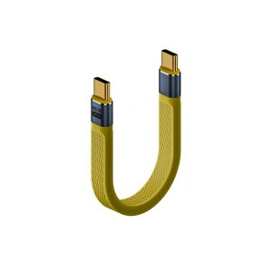 LUYING USB-C to USB-C 13cm���` �Z���P�[�u�� 40Gbps�����f�[�^�]�� PD�Ή�240W/5A�}���[�d 8K@60Hz�f���o�� Type-C to Type-C �t���b�g�P�[�u�� Thunderbolt3/4�Ή� �C�G���[
