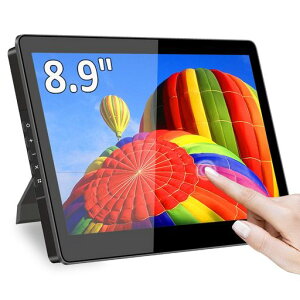 Cuview �~�j ���j�^�[ 8 �C���` �^�b�`�p�l�� FHD 1920x1200 ���^���j�^�[ USB Type C/HDMI �~�j �f�B�X�v�� IPS ��� 450Nits?�x VESA�Ή� �X�s�[�J�[���� �����^ raspberry pi