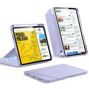 ESR iPad Air 11�C���` �P�[�X M4/M3/M2(2026/2025/2024)iPad Air ��5/4����(2022/2020)�Ή� �y�����[ �O�܂�X�^���h �c���Ή� ���p�x���� �ϏՌ� �S�ʕی� �I�[�g�X���[�v Pencil