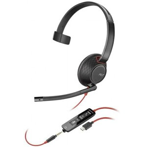 Poly(�����f��) �L���w�b�h�Z�b�g BlackWire 5210 USB-C �ڑ� �Ў��p �m�C�Y�L�����Z�����O