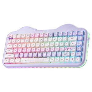 YUNZII C75 ���C�����X���J�j�J���L�[�{�[�h 75%���C�A�E�g �z�b�g�X���b�v�Ή� �N���[�~�[�ȑł��S�n NKRO ���킢�������߃L�[�L���b�v RGB�o�b�N���C�g �K�X�P�b�g�}�E���g �����P�[�L�f�c