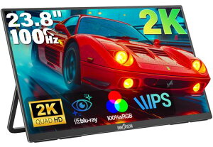 InnoView ���o�C�����j�^�[ 23.8�C���` 2K ���o�C���f�B�X�v���C QHD(2560x1440) 100%sRGB 100Hz �|�[�^�u�����j�^�[ ���� �Q�[�~���O���j�^�[ IPS�t���p�l�� ����� HDR���[�h FreeSync