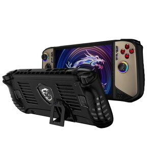 For MSI Claw 8 AI+ �ی�P�[�X MSI Claw 8 AI+ �ی�J�o�[ �S�ʕی� �h�~ �C�A�[�� �����x ���E�ȒP �y�ʂőϋv���� �Ռ��z�� (�u���b�N)
