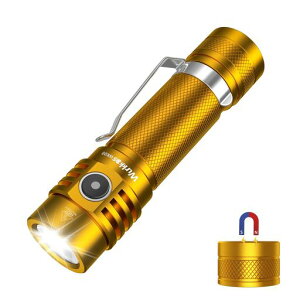 Wurkkos WK03 �����d�� �h�� 90CRI��?�F led���C�g 1200���[�������P�x �t���b�V�����C�g ���^ IP68�h���@�\ �[�d�� �d�r�c�ʕ\�� ��d �ً}�p ��ނ�C�����(5000K)