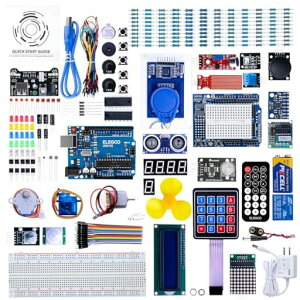ELEGOOArduino�p��UNOR3�ŏI�ŃX�^�[�^�L�b�gUNO�`���[�g���A���t(63Items)
