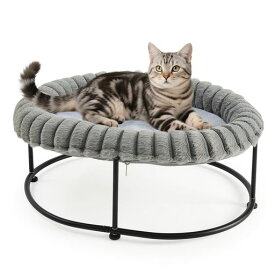 GUUSIIHOMEねこベッド猫ベッド自立式猫犬ネコ猫寝床クッション猫べっどネコホームcatソファペットマッド犬用ペットベッド組立簡単洗える通気性ふわふわ四季兼用取り外し可能両面使用(グ…
