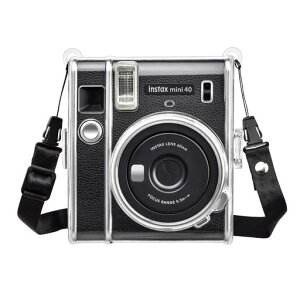 Rieibi FUJI instax mini 40 �P�[�X�A�`�F�L �C���X�^���g�J���� mini 40 �ی�P�[�X �����J�����o�b�O ���߉\�ȃV�����_�[�X�g���b�v�t�� �t�B�����J�E���g������ �h�� �h�o �g�ь^ �n�[�h�N�c