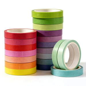 DEWEL �}�X�L���O�e�[�v 20�F�Z�b�g 7.5MM*5m DIY �h�� �蒠 �����p ���S�� �N���t�g�e�[�v