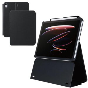 �G���R�� iPad Air 11�C���` (M4/M3/M2) 2026/2025/2024�N �P�[�X �J�o�[ ���i�K�������� �I�[�g�X���[�v/�I�[�g�E�F�C�N �\�t�g���U�[ �u���b�N TB-A25MWVH2BK