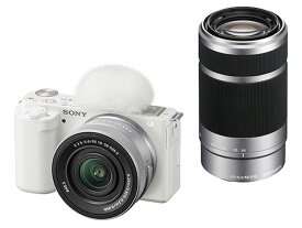 【延長保証対象/全国送料無料】ソニー SONY VLOGCAM ZV-E10 ZV-E10X W ホワイト ミラーレス一眼カメラ ダブルズームレンズキット SELP16502 SEL55210 デジタルカメラ 本体 4548736167032 国内正規品 RSL発送 あす楽