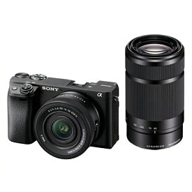 SONY ソニー ミラーレス一眼カメラ α6400 ダブルズームレンズキット ILCE-6400X B ブラック