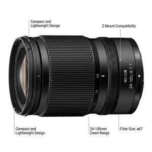 �j�R�� NIKKOR Z 24-105mm f/4-7.1 Z�}�E���g �t���T�C�Y�Ή� �W���Y�[�������Y �y�� ��350g
