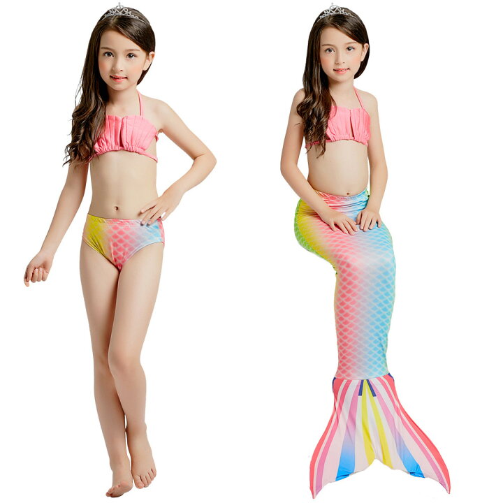 楽天市場 人魚 マーメイド 人魚姫 プリンセス水着 水着 ビキニ 海 ガールズ 夏 キッズ 子供 ベビー コスチューム 泳ぎ プール かわいい 女の子 プレゼント 保育園 水遊び カラフル 3点セット ヒレ しっぽ トロピカル 誕生日 プレゼント Lienbaby