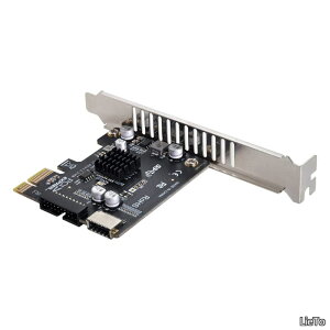 �y���������zType-E USB 3.1 �t�����g�p�l���\�P�b�g& USB 3.0 - PCI-E 1X Express�J�[�h VL805�A�_�v�^�[ �}�U�[�{�[�h�p