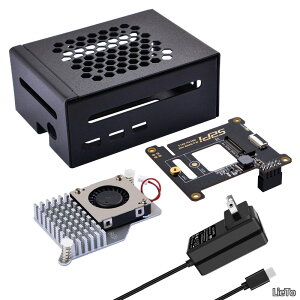�y���������zRaspberry Pi 5 �P�[�X�APD 27W �d���t�� | PCIe M.2 NVMe SSD �V�[���h �g�b�v X1001 / X1000 / X1003 / N04 / N05 ����� Raspberry Pi 5 �A�N�e�B�u �N�[���[���T�|�[�g (N05 ����уA�N�e�B�u �N�[���[��