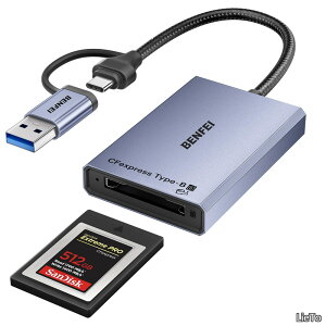 �y���������zCFexpress �J�[�h���[�_�[ 10Gbps�AUSB-C/USB-A 2-in-1 �^�C�v B CFexpress �A�_�v�^�[ Windows/Mac/Linux/Android �ƌ݊�������