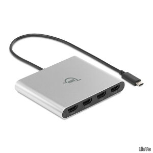 �y���������zOWC USB-C Quad HDMI 4K Display Adapter DisplayLink�Ή� Apple Silicon M1/M2/M3/M4�Ή� USB-C/Thunderbolt���� Mac & PC�Ή� (�N�A�b�h HDMI)