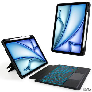 �y���������ziPad �L�[�{�[�h Air 11�C���` M4/M3/M2 JIS���{��z�� iPad Pro4/3/2/1���� iPad Air 10.9�C���`��5����/4����Ή� 7�F�o�b�N���C�g�L�[�{�[�h�P�[�X �������x�g���b�N�p�b�h�p�x���� �c���u