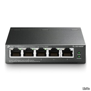 �y���������z�X�C�b�`���O�n�u �M�K 5�|�[�g PoE�n�u (4x PoE�Ή� �S�̍ő�60W) �A���}�l�[�W 5�N�ۏ� TL-SG1005P