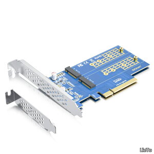 �y���������z�f���A�� M.2 NVMe SSD �A�_�v�^�[�J�[�h PCIe 3.0 x8 �X���b�g (M-Key) / 2���NVMe�h���C�u�Ή� (����@�\���ڃ}�U�[�{�[�h�K�{) / BIOS�����T�|�[�g�K�v/�f�X�N�g�b�vPC���������X�g���[