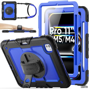 �y���������zstock 2025�N/2024�N 11�C���`iPad Pro(M5/M4)��p�ϏՌ��P�[�X �ی�t�B�����t�� �y�����[ 360°��]�X�^���h �n���h�X�g���b�v �V�����_�[�X�g���b�v �S�ʕی�J�o�[ iPad Pro 11 2025/2024��