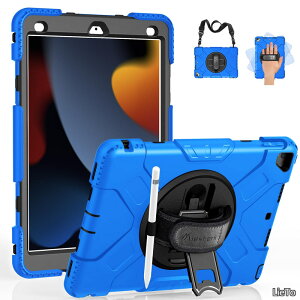�y���������zipad 9���� �P�[�X ipad 10.2�C���` ��9/8/7����i2021/2020/2019�j �S�g�ی�P�[�X �ϏՌ� ��� �h�o 360°��]ipad �X�^���h �y�����[ �V�����_�[/�n���h�X�g���b�v �S�ʕی�J�o�[