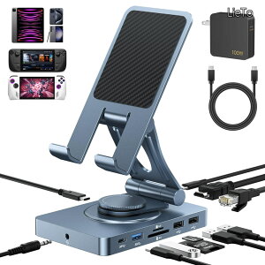 �y���������zC�n�u�X�^���h(11�C��1)iPad/Pro�ASteam Deck�AROG Ally�ASamsung�A���b�v�g�b�v�ȂǗp�B�܂��݉\��360�x��]�^�h�b�L���O�X�e�[�V�����ASD TF
