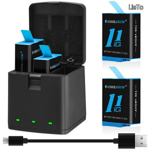 �y���������zGoPro Hero 12/Hero 11�o�b�e���[ Hero 10/Hero 9 �o�b�e���[����2�� �� �g���v�� GoPro Hero 11/10/9�o�b�e���[�[�d��