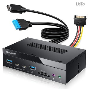 �y���������z5.25�C���` USB 3.2 PC�t�����g�p�l���J�[�h���[�_�[�b�I�[�f�B�I�|�[�g�t���bSD/microSD�����J�[�h���[�_�[�bUSB3.2 Type-E Key-A 20�s���w�b�_�[��USB3.0�w�b�_�[��15�s��SATA�d���R�l�N�^